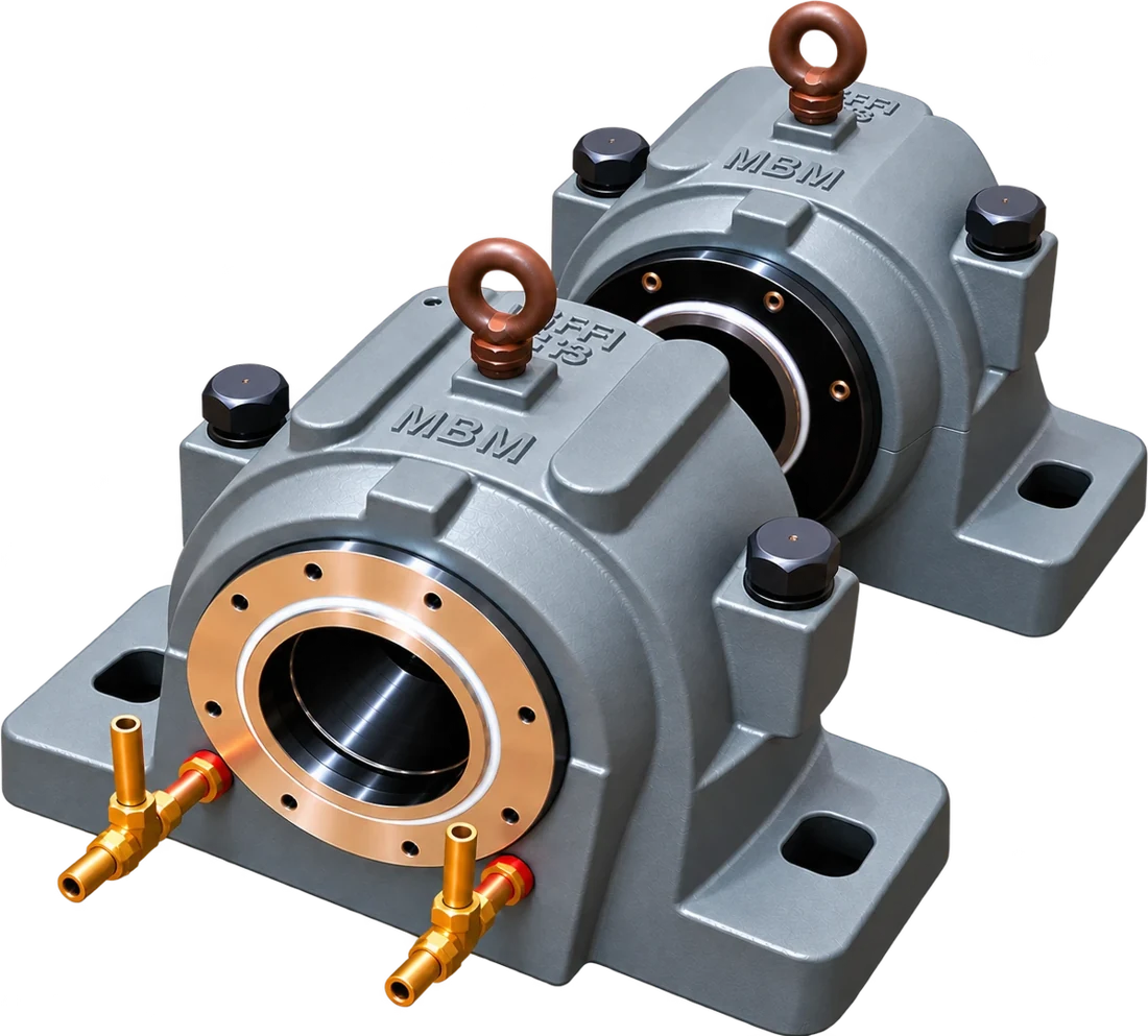 MBM SNOL oil-lubricated split plummer block housings